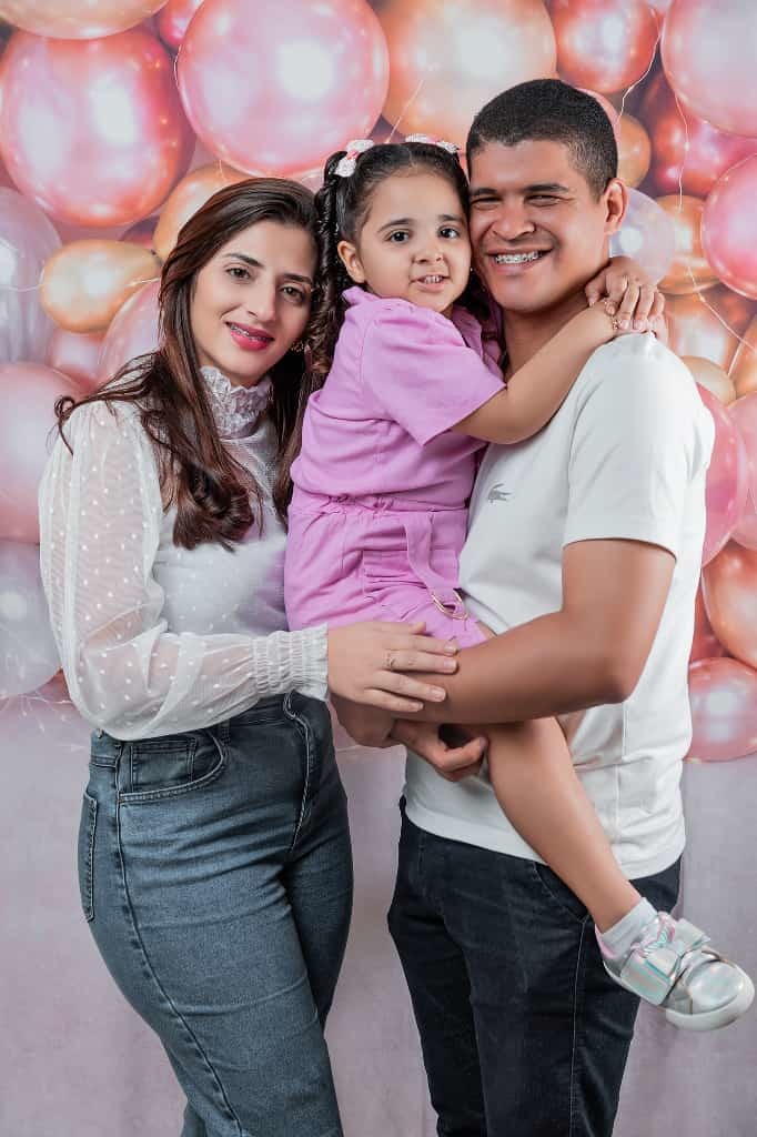 Éverson Silva, Fernanda e a pequena Helena | Arquivo pessoal