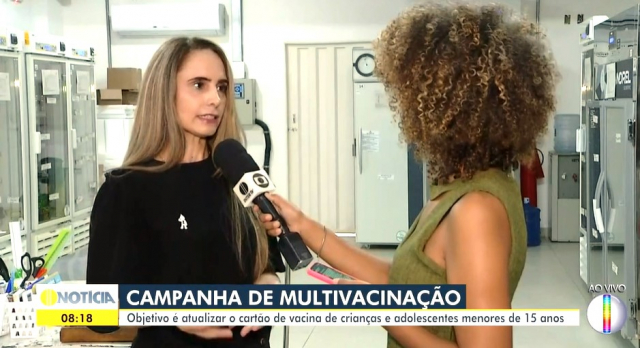 Agna Menezes, durante entrevista `emissora de TV - Foto: SRS Montes Claros